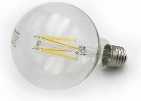 Adeleq LED Λάμπα COG Globe Φ95 Διάφανο Ε27 12W 230V Λευκό 13-271100121