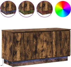 vidaXL Ντουλάπι TV Καπνιστό Δρύς 100 x 38 x 49 εκ. Επεξεργασμένο ξύλο