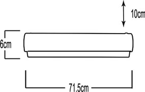 Φωτιστικό Μπάνιου Γραμμικό με Γυαλί E14 72cm ICE 4 Λευκό