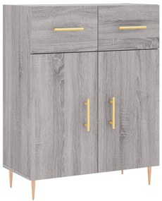 vidaXL Ντουλάπι Γκρι Sonoma 69,5 x 34 x 180 εκ. Επεξεργασμένο Ξύλο