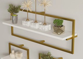 Wall Shelf Yeso - White Gold White
Gold