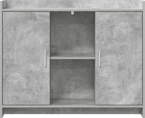 vidaXL Πλαϊνό γραφείο Concrete Grey 98,5 x 33 x 80 εκ