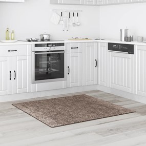 vidaXL Χαλιά Σαγκί Υψηλής Πυκνότητας Καφέ 120x120 εκ. PP