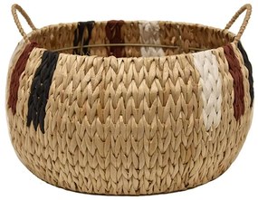 Καλάθι Μπουλ Stripes 00.06.67465 35x23cm Ψάθινο Natural-Multi Mat