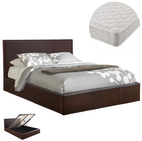 ΚΡΕΒΑΤΙ ΔΙΠΛΟ & ΣΤΡΩΜΑ BOBBI HM21271.02 ΚΑΦΕ PU ΜΕ ΑΠΟΘ.ΧΩΡΟ--ΓΙΑ 150x200εκ