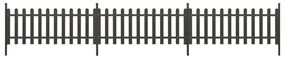 Φράχτης με Στύλους 3 τεμ. 614 x 80 εκ. από WPC - Γκρι