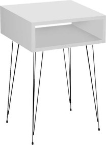 Κομοδίνο μελαμίνης Scott Megapap χρώμα λευκό 40x30x60εκ.