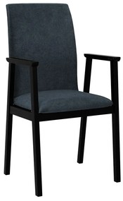 Καρέκλα Victorville 336, Μπλε, Μαύρο, 91x43x40cm, 7 kg, Ταπισερί, Ξύλινα, Μπράτσα, Ξύλο: Σημύδα | Epipla1.gr