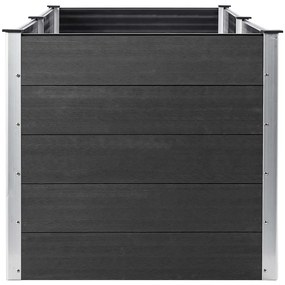 vidaXL Ζαρντινιέρα Υπερυψωμένη Γκρι 250 x 100 x 91 εκ. από WPC