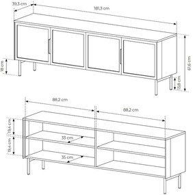 Έπιπλο τηλεόρασης Luminus-Cashmere