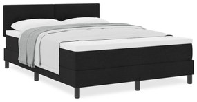 vidaXL Box Spring Bed με Στρώμα Μαύρο 140x200 εκ. Ύφασμα