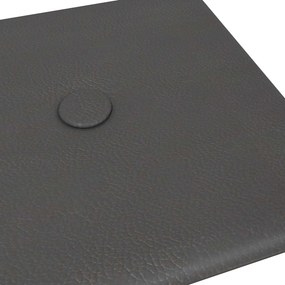 vidaXL Κεφαλάρι Τοίχου 12 pcs Γκρι 30 x 15 cm Τεχνητό Δέρμα