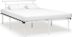 vidaXL Πλαίσιο Κρεβατιού Λευκό 140 x 200 εκ. Μεταλλικό