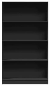 vidaXL Βιβλιοθήκη Μαύρη 80x24x143 εκ. από Επεξεργασμένο Ξύλο
