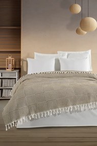 Stewehome Πολυλειτουργική πικέ κουβέρτα διπλού στρώματος με γεωμετρικό σχέδιο 200x230 cm