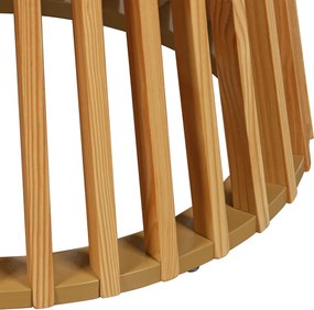 Τραπέζι σαλονιού Domonic pakoworld mdf/pw σε φυσική απόχρωση Φ80x45εκ