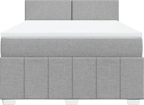 vidaXL Κρεβάτι Boxspring με Στρώμα Αν. Πράσινο 160x200εκ Υφασμάτινο