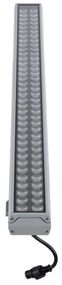 GloboStar® WASHER-GAIA 90216 Μπάρα Φωτισμού Wall Washer LED 144W 12240lm 10° DC 24V Αδιάβροχο IP67 L100 x W7.3 x H4.3cm RGBW DMX512 - Ασημί - 3 Years Warranty