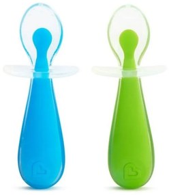 Κουταλάκια Βρεφικά Σιλικόνης Gentle (Σετ 2τμχ) Green-Blue Munchkin 2 τμχ Silicone