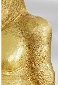 Διακοσμητικό Δαπέδου Γορίλας Χρυσός XXL Fiberglass 150x175x249 εκ. - Χρυσό