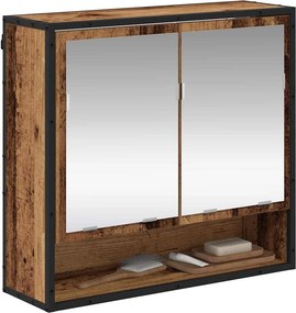 vidaXL Ράφι Τοίχου Παλιό ξύλο 65 x 20 x 60 εκ