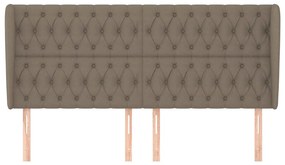 vidaXL Κεφαλάρι με Πτερύγια Taupe 183x23x118/128 εκ. Υφασμάτινο