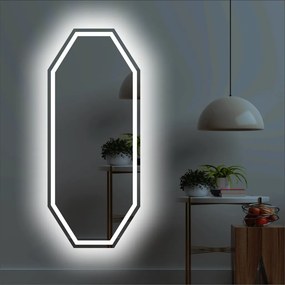 Stewehome Καθρέφτης LED Οκταγωνικού Σχεδιασμού 55x130x4 cm