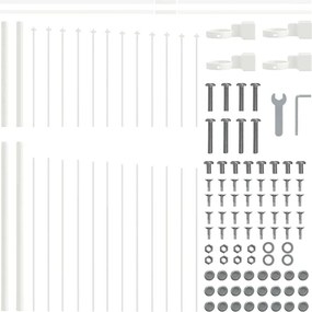 vidaXL Φράχτης Κήπου 5 pcs Λευκό 170 x 165 cm