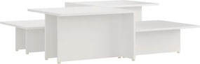 VidaXL Τραπεζάκια Σαλονιού 2 τεμ. Λευκά 111,5x50x33 εκ. Επεξεργ. Ξύλο
