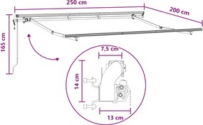 vidaXL Σκηνίτσα Αναδιπλούμενη Άμμος 2,5 x 2 m ύφασμα