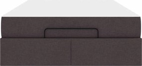 vidaXL Σκελετός κρεβατιού με στρώμα 2 pcs Ώχρα ύφασμα