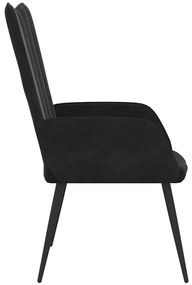 vidaXL Πολυθρόνα Relax Μαύρη Βελούδινη