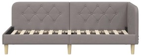 vidaXL Κρεβάτι Γωνίας Taupe 80 x 200 cm ύφασμα