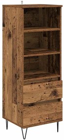 vidaXL Highboard Παλιό Ξύλο 40 x 36 x 110 εκ. Επεξεργασμένο ξύλο