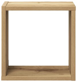 vidaXL Ράφια τοίχου Απλή βελανιδιά MDF με καπλαμά 26 x 15 x 26 εκ.