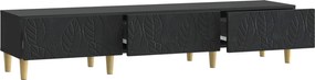 vidaXL Ντουλάπι TV 147 x 34,5 x 30 εκ Μαύρο Επεξεργασμένο Ξύλο