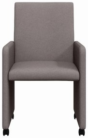 vidaXL Καρέκλες Φαγητού με Ρόδες 2 pcs Taupe 57 x 66 x 94 εκ ύφασμα