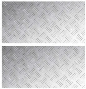 vidaXL Σκαλοπάτι Ορθογώνιος 2 pcs Ασημί 80 x 40 cm Αλουμίνιο