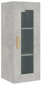 vidaXL Ντουλάπι Γκρι Σκυροδέματος 34,5x34x180 εκ. Επεξεργασμένο Ξύλο