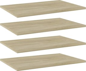 vidaXL Ράφια Βιβλιοθήκης 4 τεμ. Sonoma Δρυς 60x40x1,5 εκ. Επεξ. Ξύλο