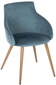 ΠΟΛΥΘΡΟΝΑΚΙ IVY ΒΕΛΟΥΔΟ ΤΙΡΚΟΥΑΖ ΚΑΙ ΜΕΤΑΛΛΙΚΑ ΠΟΔΙΑ HM8546.05 53x55x79Υεκ.