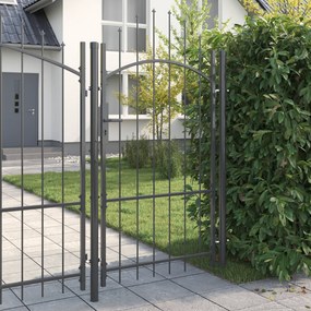 vidaXL Πύλη Κήπου, Πύλη Φράχτη Γκρι 170 x 100 εκ. 100 x 175 cm Ατσάλι