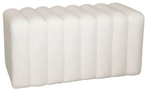 WOODWELL Ε7039,1TOGO Σκαμπό Βοηθητικό, Teddy Ύφασμα Εκρού 80x40x41cm Ε7039,1
