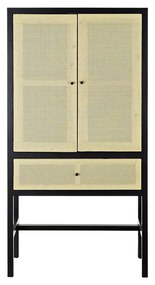 Ντουλάπι DKD Home Decor 80 x 38 x 160 cm Έλατο Φυσικό Μαύρο