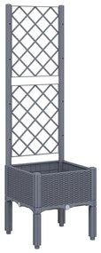 vidaXL Ζαρντινιέρα Κήπου με Καφασωτό Μπλε Γκρι 40x40x142 εκ. από PP