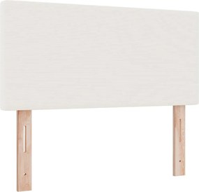 vidaXL LED κεφαλάρι με φώτα λωρίδας LED Κρεμ 90 cm Πολυεστέρας