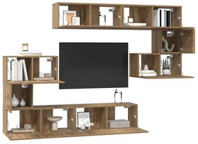 vidaXL Σετ επίπλου τηλεόρασης Άλλο 8 pcs artisan δρυς 80 x 30 x 30 εκ