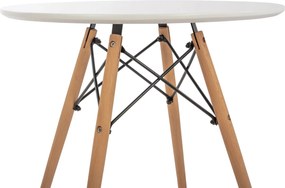 ΤΡΑΠΕΖΙ MINIMAL KID HM8451.01 ΣΤΡΟΓΓYΛΟ Φ60X51Υ ΛΕΥΚΟ