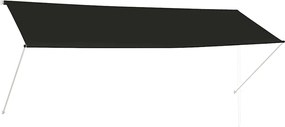 vidaXL Τέντα Συρόμενη Ανθρακί 350 x 150 εκ.