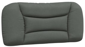 vidaXL Κρεβάτι με Στρώμα Σκούρο Γκρι 90x190 εκ. Υφασμάτινο